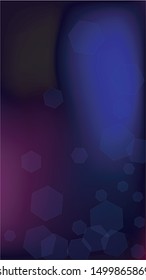 Blockchain Technology Background. Vertical Template BG for Mobile Device. Futuristic Cyberspace with Hexagon Fractals. Digital Tehnology Backdrop. Vector  Technology Blockchain Background.