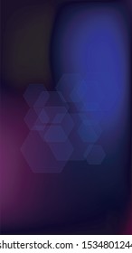 Blockchain Technology Background. Vertical Template BG for Mobile Device. Futuristic Cyberspace with Hexagon Fractals. Digital Tehnology Backdrop. Vector  Technology Blockchain Background.