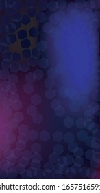 Blockchain Technology Background. Vertical Template BG for Mobile Device. Digital Tehnology Backdrop. Futuristic Cyberspace with Hexagon Fractals. Vector  Technology Blockchain Background.