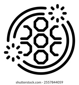Blockchain technology being celebrated with fireworks, symbolizing success, innovation, and the future of decentralized systems