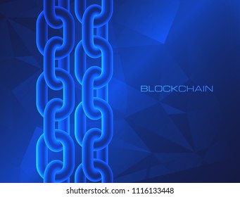 Blockchain technology concept block chain database data cryptocurrency business digital finance bitcoin network currency crypto money security mining background