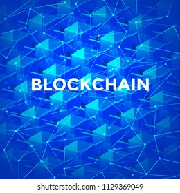 Blockchain technology concept block chain database data cryptocurrency business digital finance bitcoin network currency crypto money security mining background