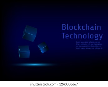 Blockchain Technology connect together concept background vector eps10.