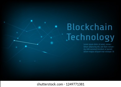 Blockchain Technology connect together concept background vector eps10.