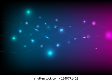 Blockchain Technology connect together concept background vector eps10.