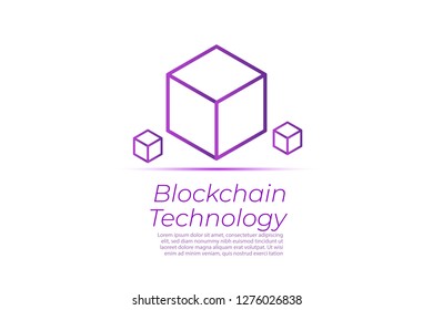 Blockchain Technology connect together concept background vector eps10.