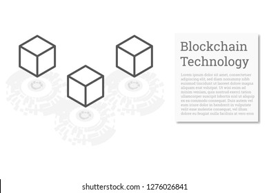 Blockchain Technology connect together concept background vector eps10.