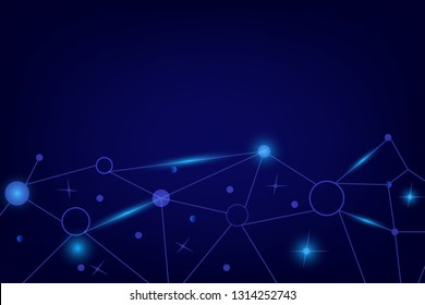 Blockchain Technology connect together concept background vector eps10.