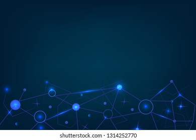 Blockchain Technology connect together concept background vector eps10.