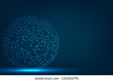 Blockchain Technology connect together concept background vector eps10.