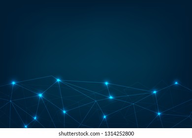 Blockchain Technology connect together concept background vector eps10.