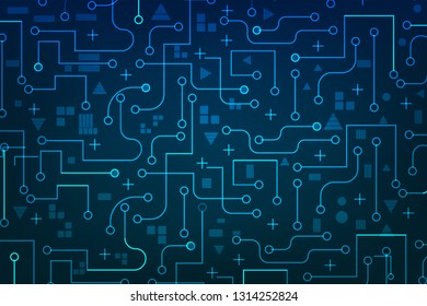 Blockchain Technology connect together concept background vector eps10.