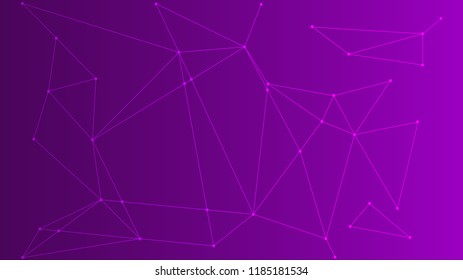 Blockchain technology futuristic abstract vector background with blockchain peer to peer network. Global cryptocurrency blockchain business banner concept.