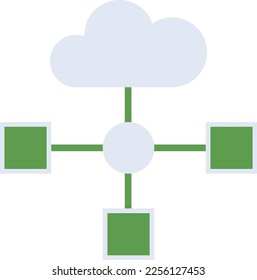 Icono de tecnología Blockchain con estilo duotone verde. Computación, diagrama, descarga, archivo, carpeta, gráfico, laptop. Ilustración del vector