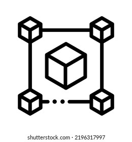 ilustración de icono de tecnología de bloqueo trazo editable