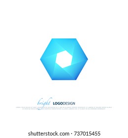 blockchain technology icon. vector smart contract isolated sign. secure payment, decentralized transactions, honeycomb logo design. business innovation shiny logotype