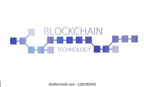 Blockchain technology. Internet banner. Vector. Sing or symbol.
