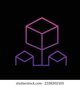 Blockchain Technology linear vector concept modern