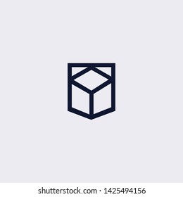 Blockchain technology logo icon template. Cryptocurrency and bitcoin logotype illustration