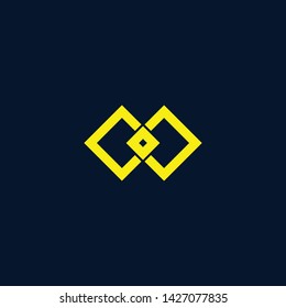 Blockchain technology logo icon template. Cryptocurrency and bitcoin logotype illustration