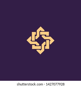 Blockchain technology logo icon template. Cryptocurrency and bitcoin logotype illustration