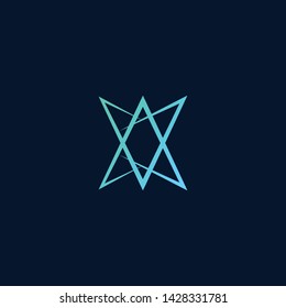 Blockchain technology logo icon template. Cryptocurrency and bitcoin logotype illustration