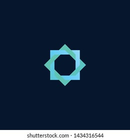 Blockchain technology logo icon template. Cryptocurrency and bitcoin logotype illustration. Clean creative minimal monochrome crypto icon