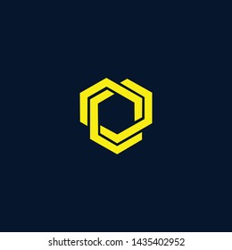 Blockchain technology logo icon template. Cryptocurrency and bitcoin logotype illustration. Clean creative minimal monochrome crypto symbol