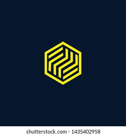 Blockchain technology logo icon template. S cryptocurrency and bitcoin logotype illustration. Clean creative minimal monochrome crypto symbol