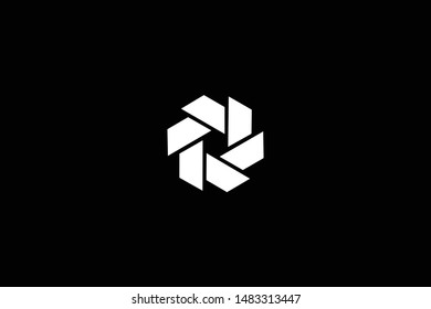Blockchain technology logo icon template. Cryptocurrency and bitcoin logotype illustration. Clean creative minimal monochrome crypto symbol