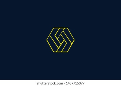 Blockchain technology logo icon template. Cryptocurrency and bitcoin logotype illustration. Clean creative minimal monochrome crypto symbol