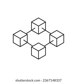 Blockchain technology symbol. Vector illustration. EPS 10.