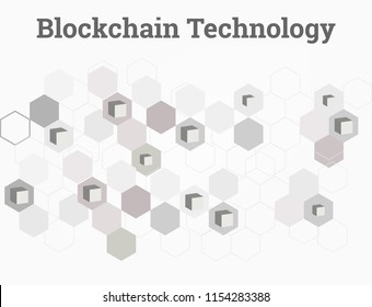 Blockchain Technology Vector.The hightech technology background system for the bitcoin digital cryptocurrency and fintech.