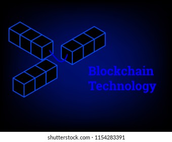 Blockchain Technology Vector.The hightech technology background system for the bitcoin digital cryptocurrency and fintech.
