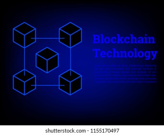 Blockchain Technology Vector.The hightech technology background system for the bitcoin digital cryptocurrency and fintech.