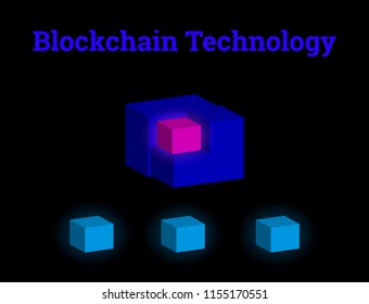 Blockchain Technology Vector.The hightech technology background system for the bitcoin digital cryptocurrency and fintech.