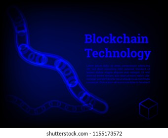 Blockchain Technology Vector.The hightech technology background system for the bitcoin digital cryptocurrency and fintech.