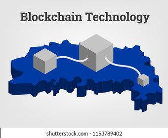 Blockchain Technology vector.The hightech system behind the bitcoin digital cryptocurrency