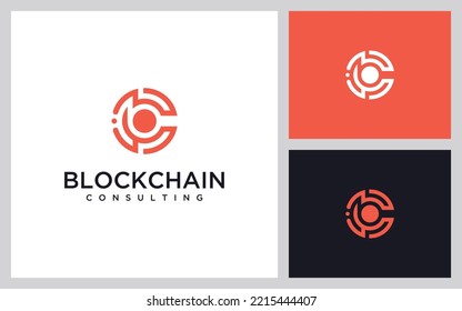 Blockchain technology - vector logo template concept illustration. Abstract geometric business sign. Digital crypto currency creative icon. Graphic design element.