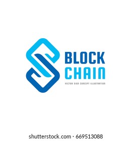 Blockchain technology - vector logo template concept illustration. Abstract geometric business sign. Digital crypto currency creative icon. Graphic design element. 