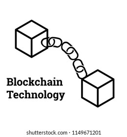 Blockchain Technology Vector,High technology in the futrue.Connection of the block which create the best security system.