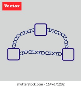 Blockchain Technology Vector,High technology in the futrue.Connection of the block which create the best security system.