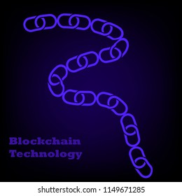 Blockchain Technology Vector,High technology in the futrue.Connection of the block which create the best security system.