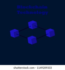Blockchain Technology vector,Trend in the security system for data communication