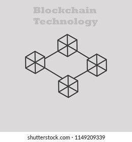 Blockchain Technology vector,Trend in the security system for data communication