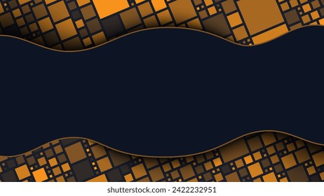Blockchain technology web banner ad. Crypto tech background.