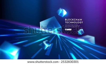 Blockchain technology.Hi-tech Modern futuristic design. Abstract technology vector illustration background.