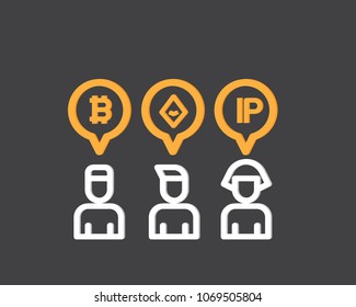 Blockchain vector concept illustration