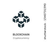 Blockchain vector icon on white background. Flat vector blockchain icon symbol sign from modern cryptocurrency collection for mobile concept and web apps design.
