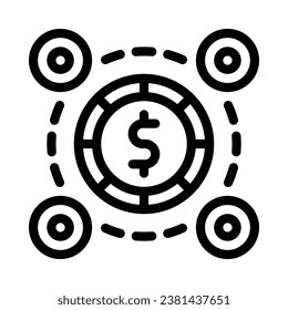 blockchain vector icon on white background